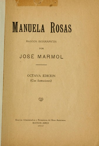 Portada de Manuela Rosas