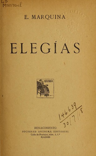 Portada de Elegías