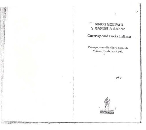 Portada de Simón Bolívar y Manuela Sáenz