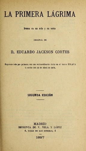 Portada de La primera lágrima