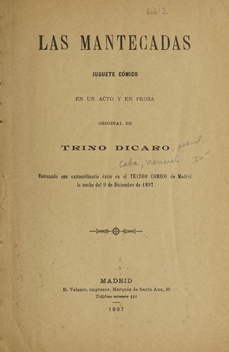Portada de Las mantecadas