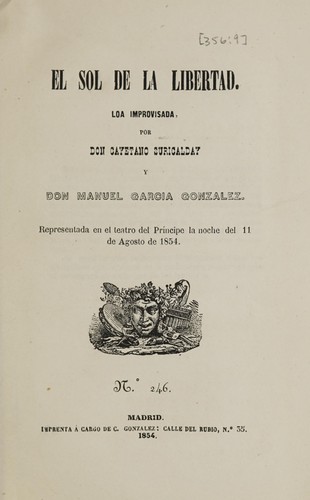 Portada de El Sol de la libertad: Loa improvisada