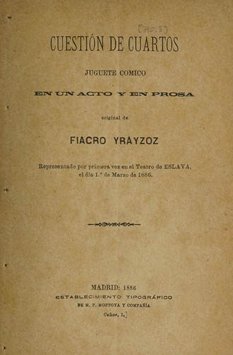 Portada de Cuestion de cuartos