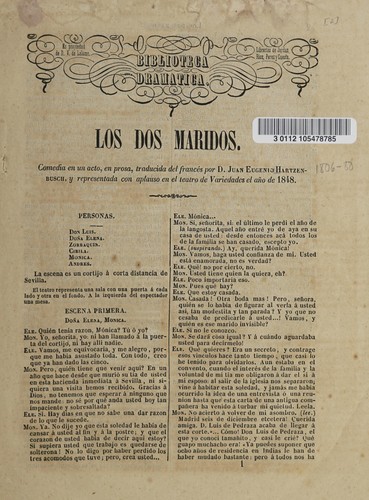 Portada de Los dos maridos