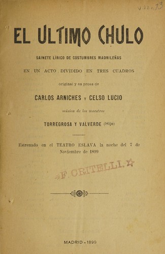 Portada de El último chulo