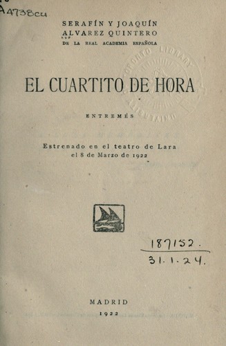 Portada de El cuartito de hora