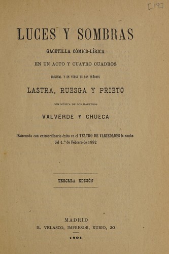 Portada de Luces y sombras