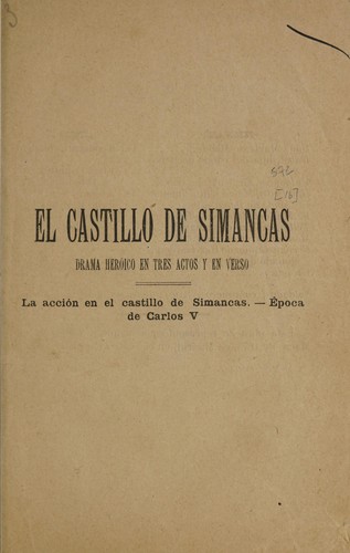 Portada de El castillo de Simancas
