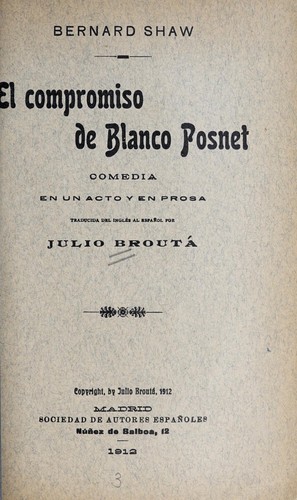 Portada de El compromiso de Blanco Posnet
