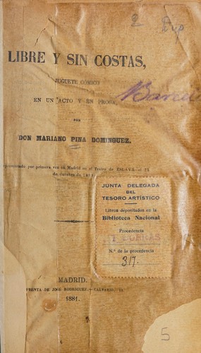 Portada de Libre y sin costas