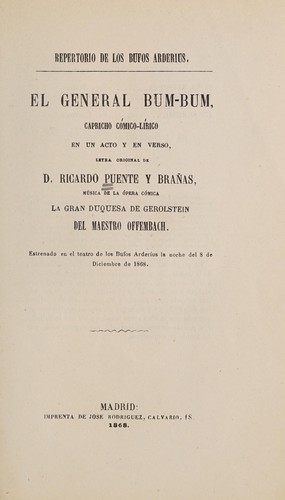 Portada de El general Bum-Bum