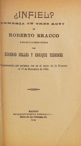 Portada de Infiel?