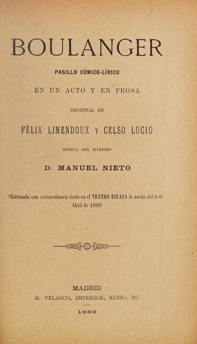 Portada de Boulanger