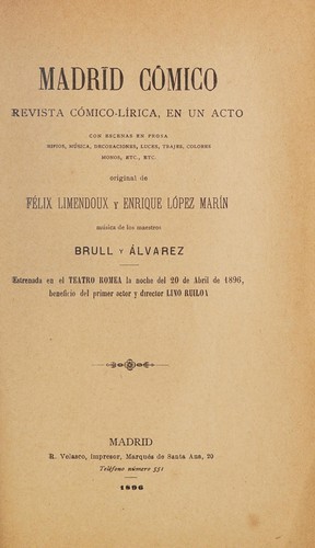Portada de Madrid cómico