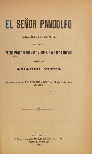 Portada de El señor Pandolfo