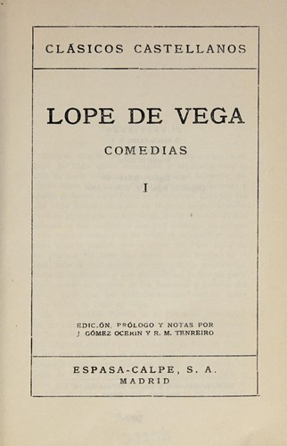 Portada de Comedias