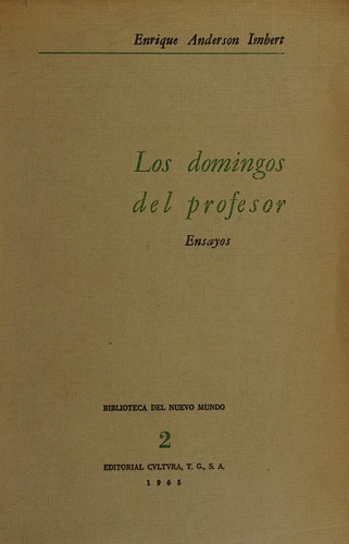 Portada de Los domingos del profesor
