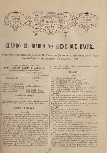 Portada de Cuando el diablo no tiene que hacer
