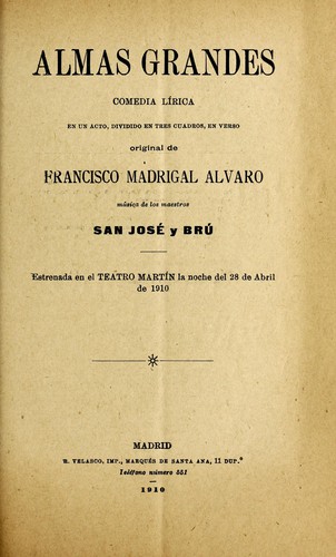 Portada de Almas grandes