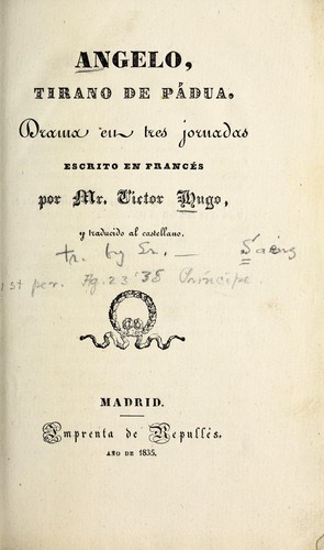 Portada de Angelo, tirano de Pádua