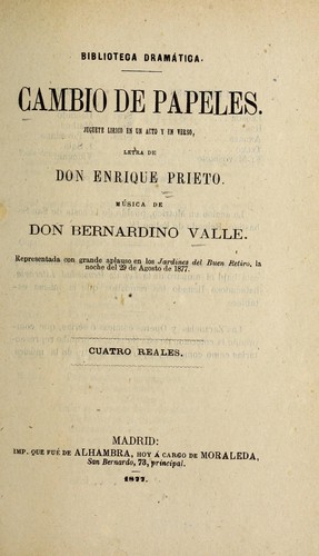 Portada de Cambio de papeles