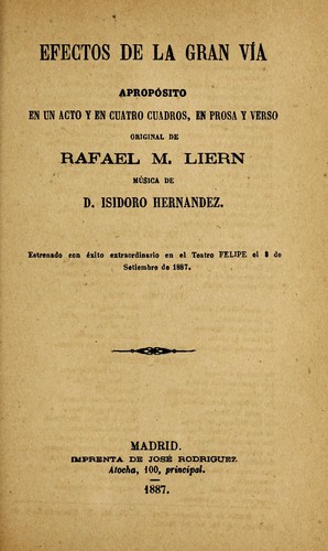 Portada de Efectos de la Gran Vía