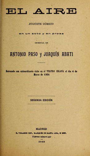 Portada de El aire