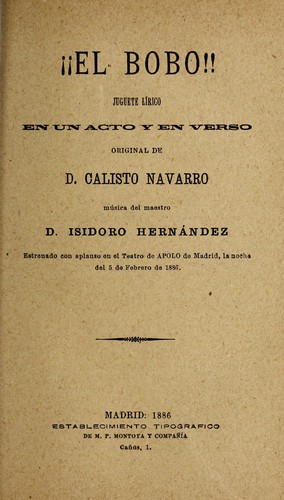 Portada de !El bobo!
