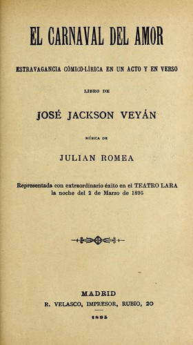 Portada de El carnaval del amor