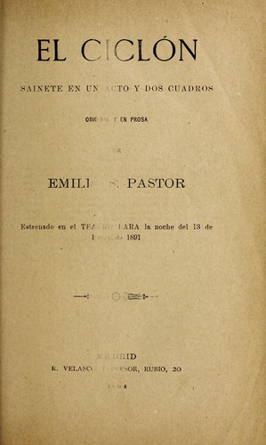 Portada de El ciclón
