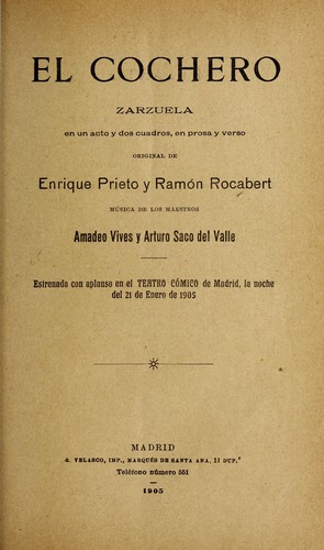 Portada de El cochero