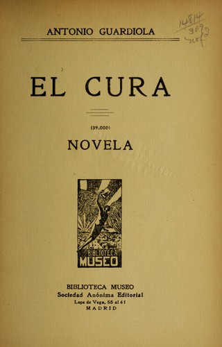 Portada de El cura: novela