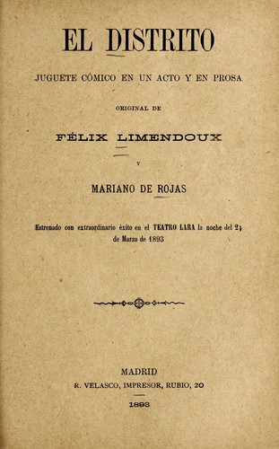 Portada de El distrito