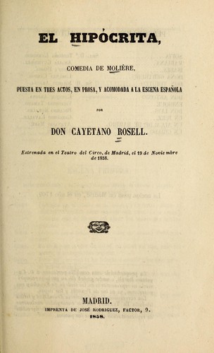 Portada de El hipócrita