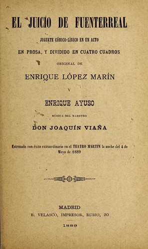 Portada de El juicio de Fuenterreal
