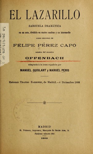Portada de El lazarillo