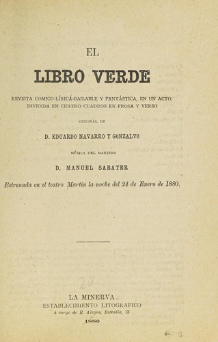 Portada de El libro verde