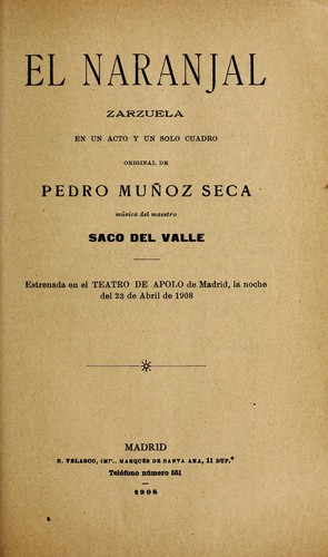 Portada de El naranjal