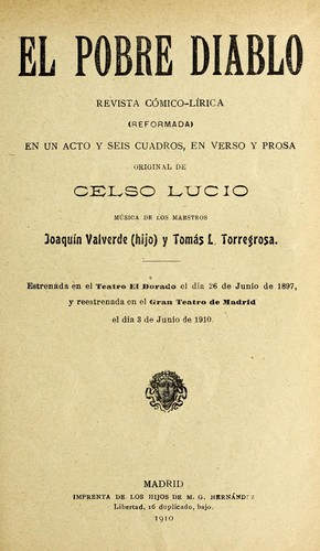 Portada de El pobre diablo