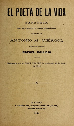 Portada de El poeta de la vida