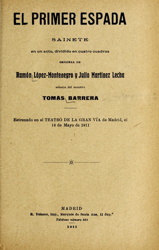 Portada de El primer espada