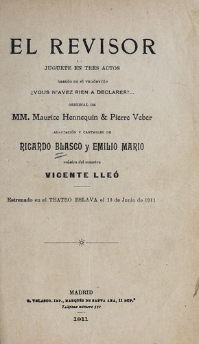 Portada de El revisor