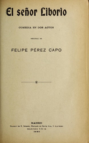 Portada de El señor Liborio