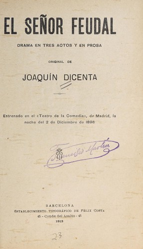 Portada de El señor feudal