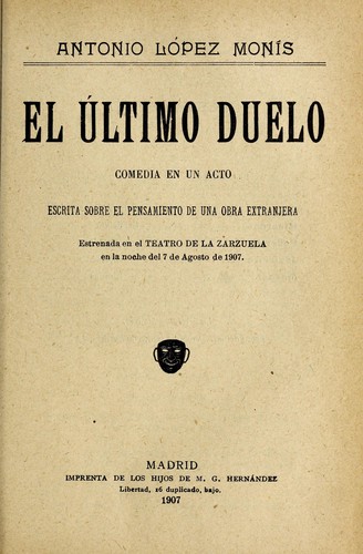 Portada de El último duelo