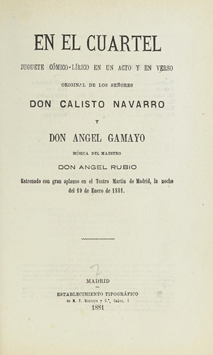 Portada de En el cuartel