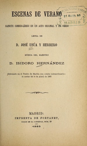 Portada de Escenas de verano