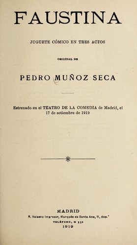 Portada de Faustina