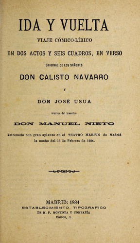 Portada de Ida y vuelta