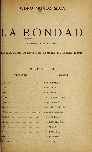 Portada de La bondad